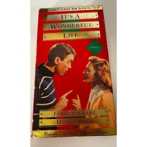 It's a Wonderful Life VHS James Stewart Donna Reed‎ Classic Movie Film Tape